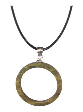 绿檀木平安吊坠项链锁骨链