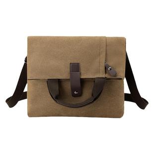 帆布包包男士生潮牌休闲手提包袋大容量斜挎包男包通勤复古邮差包