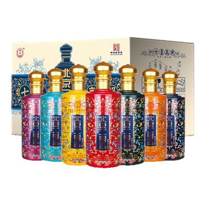 永丰牌北京二锅头七星高照清香型白酒42度500mL*七瓶装有礼袋送礼