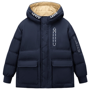 Levis李维斯儿童短款羽绒服男女童2025冬季新款保暖外套加厚童装