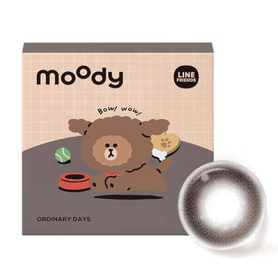 moody美瞳日抛小moo系列大直径放轻棕彩色隐形眼镜10片