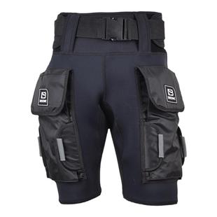 BESTDIVE潜好 现货3MM技潜短裤大口袋潜水裤子男女D环湿衣分体裤