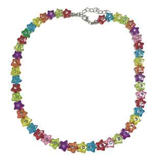 bm串珠项链彩色星星小花蝴蝶项圈链手链叠戴ins风Brandy Melville