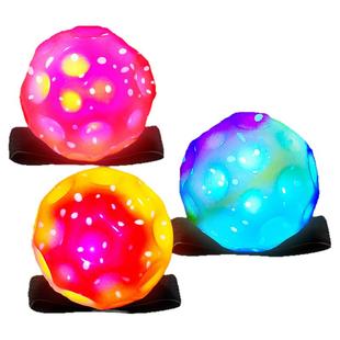 发光手腕弹力球儿童带绳子的月石弹弹球跳跳球回力手抛球男孩玩具