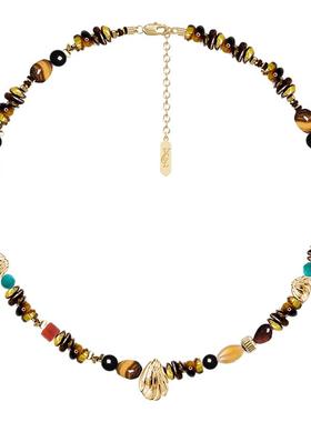 高级感波西米亚风不规则项链女