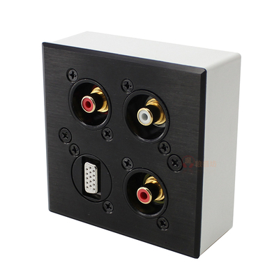 D型模块底座RCA莲花母座86面板信息盒音视频AV影音公插头插座卡侬