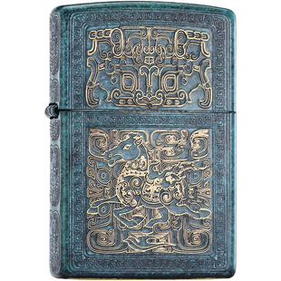 zippo正品打火机 马踏飞燕青铜时代官方旗舰店煤油送男友新年礼物