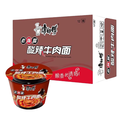 康师傅方便面老陈醋酸辣牛肉面
