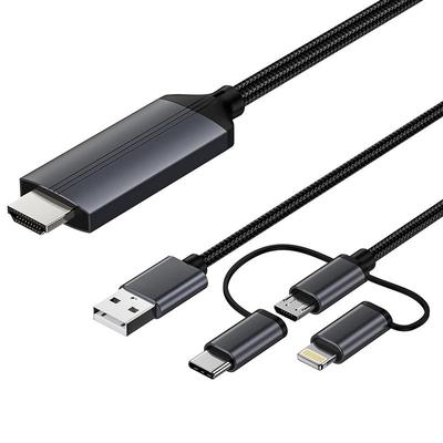 lightning转HDMI适用于苹果手机11Pro连接汽车车载高清互联映射线