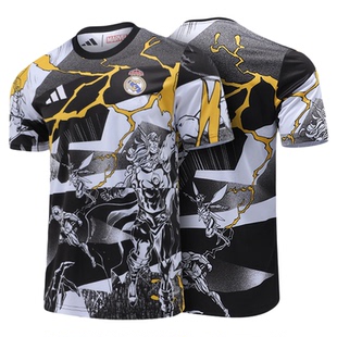 Aidas阿迪达斯皇马复联联名款球衣25/26赛季赛前热身足球服JZ9018