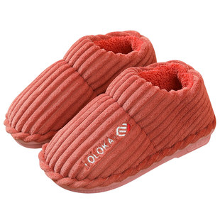 路路佳包跟棉拖鞋女家居室内2026新款冬防滑厚底加厚外穿棉拖男款