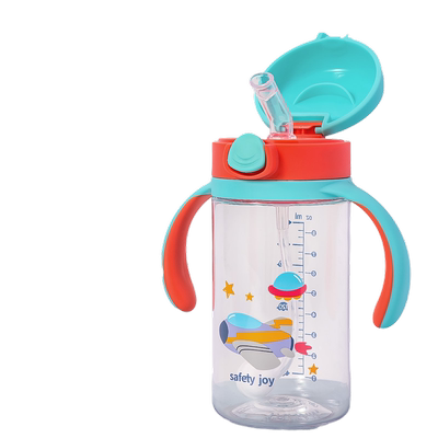 儿童水杯ppsu吸管式杯婴儿学饮杯喝水杯子喝奶瓶大宝宝2岁饮水杯3