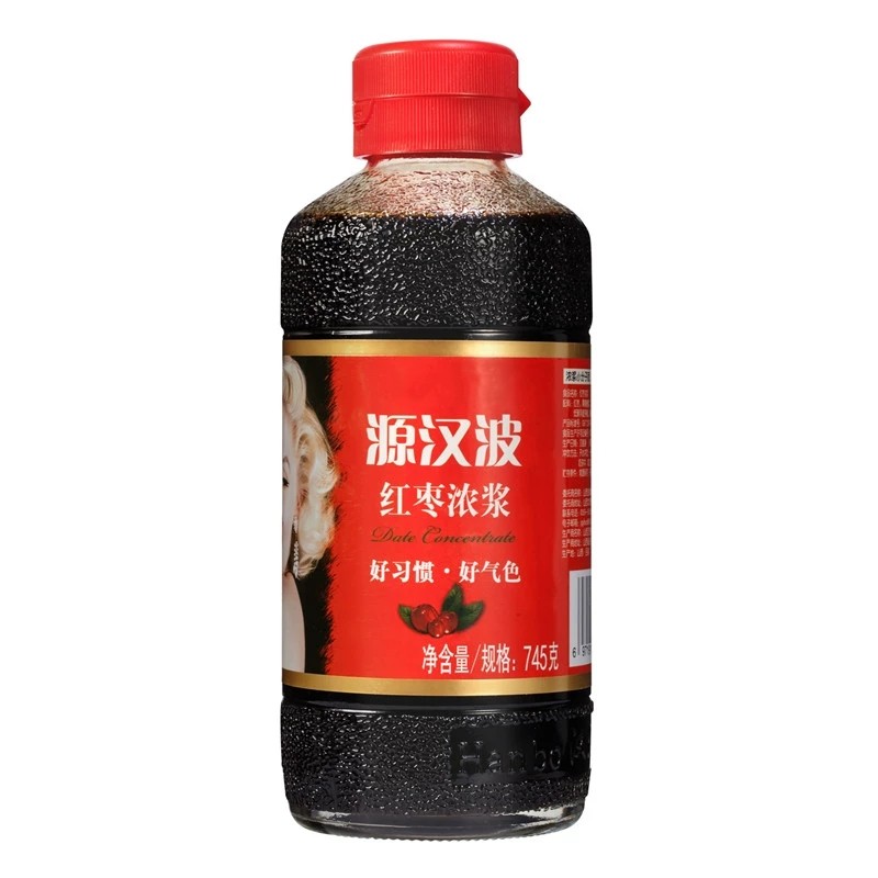 源汉波红枣浓浆生姜果酱浆阿胶浓浆大枣原浆汁745克冲调饮料年货