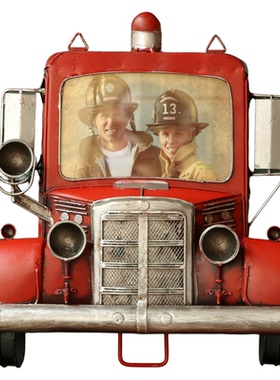 复古做旧铁艺工业风火车飞机模型