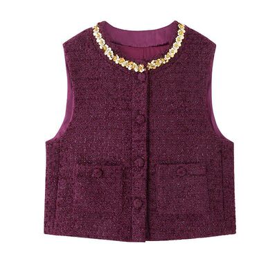 小香风韩版春秋马甲背心纸样