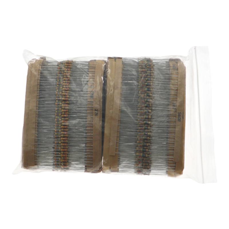 碳膜电阻包1/8w 1/4w 1/2w 3W直插四色环电阻元件20/50/100种任选