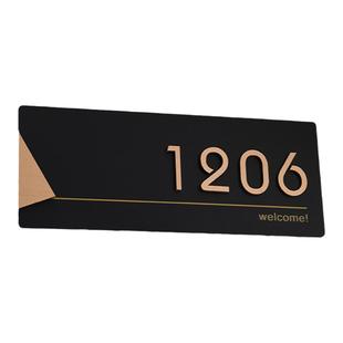 定制亚克力门牌号码牌家用创意个性房间号房号数字贴订制酒店包厢高档办公室轻奢宿舍做家庭入户门号标识门贴
