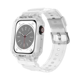 适用iwatchS10/S9苹果手表表带一体applewatch9/8代智能6配件5替换4腕带SE保护壳套7硅胶ultra2女3男款手表带