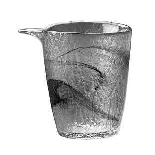 水墨风公道杯 日式锤纹玻璃茶具功夫茶道公杯分茶器茶海茶杯套装