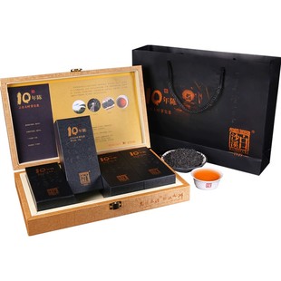 湖南安化黑茶正品白沙溪正宗一级湘尖10年陈云台大叶芽尖茶