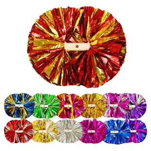 双头啦啦花球拉拉队手拿花啦啦操手花小学生比赛手摇花舞蹈运动会