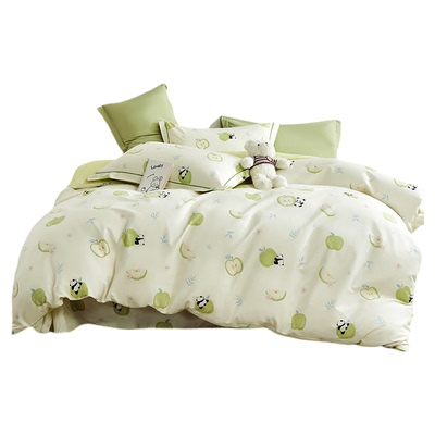 奥若拉小清新全棉学生宿舍四件套