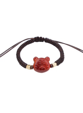 小众隐山老虎檀木七夕定情物手链