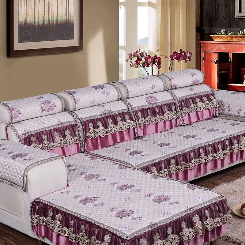 欧式沙发套罩四季通用亚麻沙发垫简约客厅全包不规则贵妃万能垫子