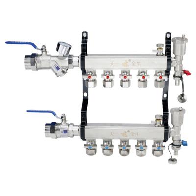 天一金牛全铜地暖集分水器真正