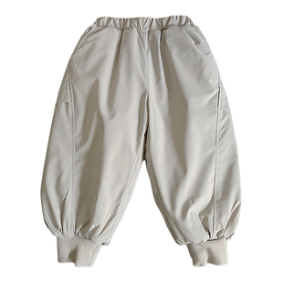 童装一条过冬儿童蚕丝棉裤三层夹棉加厚保暖外穿防风男女童大棉裤