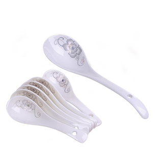 特价陶瓷家用汤勺大勺子大汤勺小勺汤匙大号长柄粥勺稀饭勺陶瓷勺