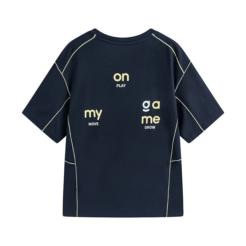 onmygame新时速动态抽湿男女童短袖T恤速干抗菌上衣夏季童装运动