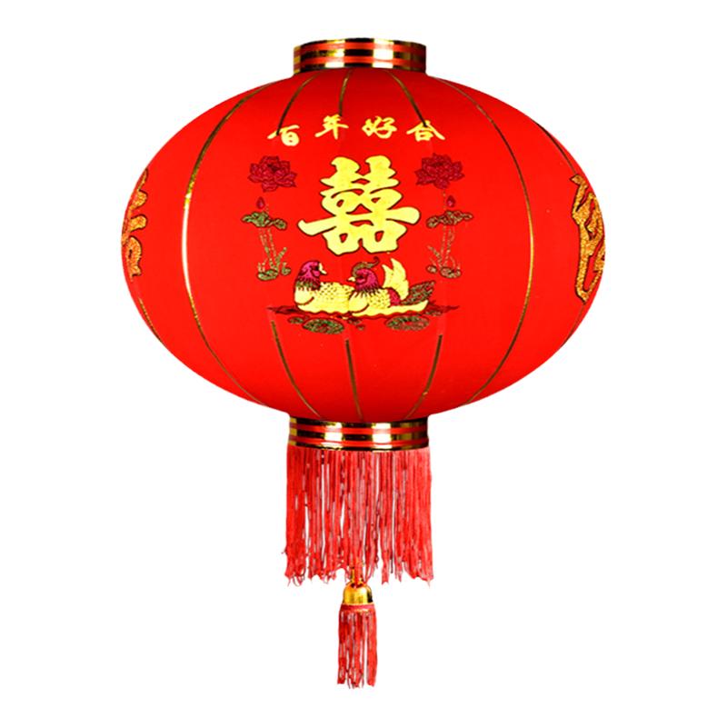 銘緣福喜字燈籠結(jié)婚大門門口喜慶大紅植絨布陽(yáng)臺(tái)戶外婚慶裝飾宮燈