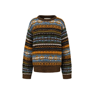 SWAYING/KINT 设计师 25秋冬新品粗支虚线提花大毛衣SOLSOL买手店