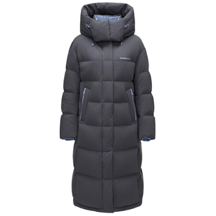 坦博尔2025冬季新款户外羽绒服女款防泼水加厚保暖外套连帽90鸭绒