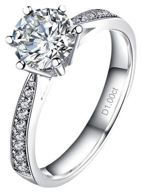 微镶六爪求婚戒轻奢百搭戒指