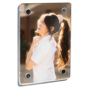 亚克力板票根冰箱贴小卡展示架磁吸展示框相框纪念框拍立得展示板