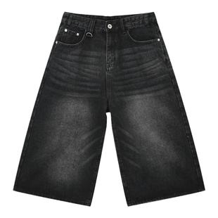 IHF INFiniTE HF“艾克时间刺客”水洗擦色做旧复古美式牛仔短裤