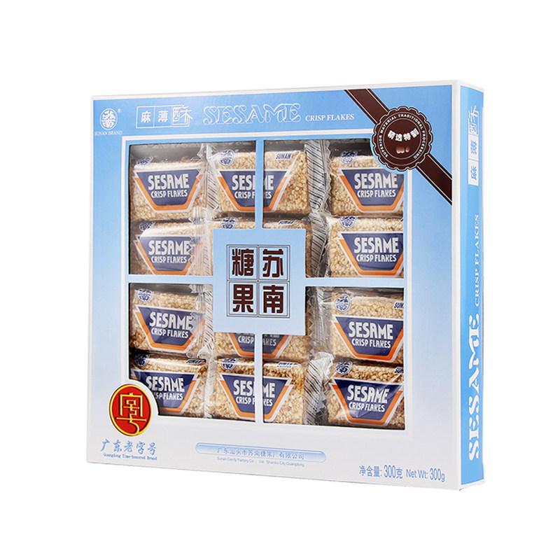 苏南 芝麻薄脆饼干 老式手工传统茶点小吃潮汕特产美食老字号糕点