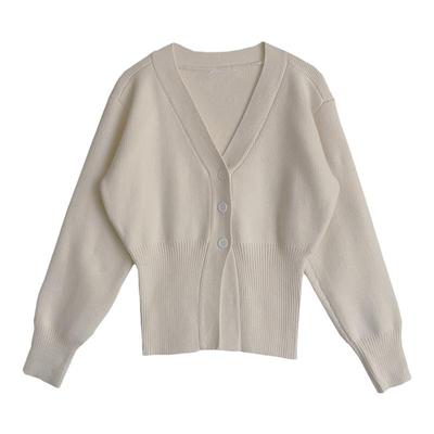 欧货批发加厚三扣收腰开衫