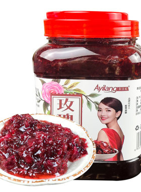 阿依郎玫瑰糖浆冰粉配料1kg玫瑰