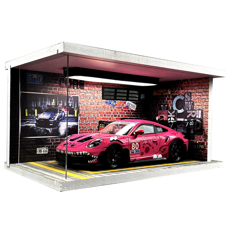 保时捷911GT3R粉恐龙涂装拉花