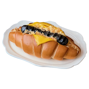 墨鱼肠墨鱼汁肠墨斗鱼肠烘焙专用烟熏面包香肠热狗肠西式风味