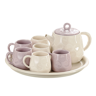 奶油风杯子套装家用客厅高颜值陶瓷杯具水壶茶杯乔迁新居2025新款