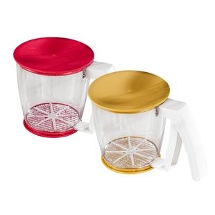 日本半自动面粉筛烘焙过筛器筛粉工具细漏网过滤网专用面筛子粉筛