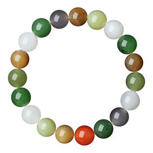 天然和田玉手串亲宝水晶多宝和田玉手链碧玉石饰品女男款羊脂白玉