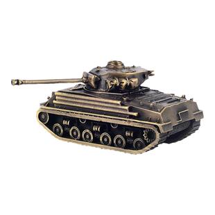 木公开物M4A3E8谢尔曼坦克全金属坦克模型摆件车载饰品家居摆件