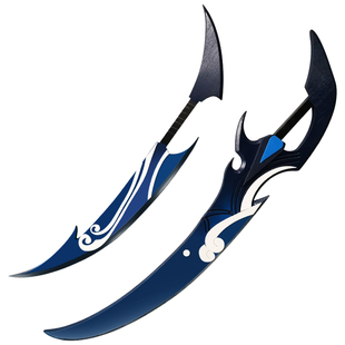 三木君 王者澜cos道具服 武器双刀剑 不可开刃 荣耀刺客双刃 木质