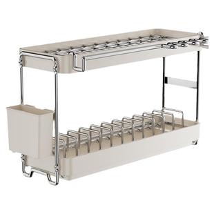 厨房碗架沥水架不锈钢台面多层家用碗柜多功能碗筷碗盘碗碟收纳架