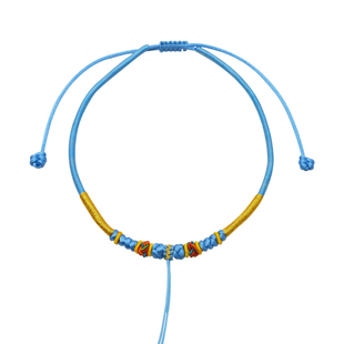 宝宝金锁长命锁项圈手工编织黄金吊坠挂绳项链绳红手绳手链半成品